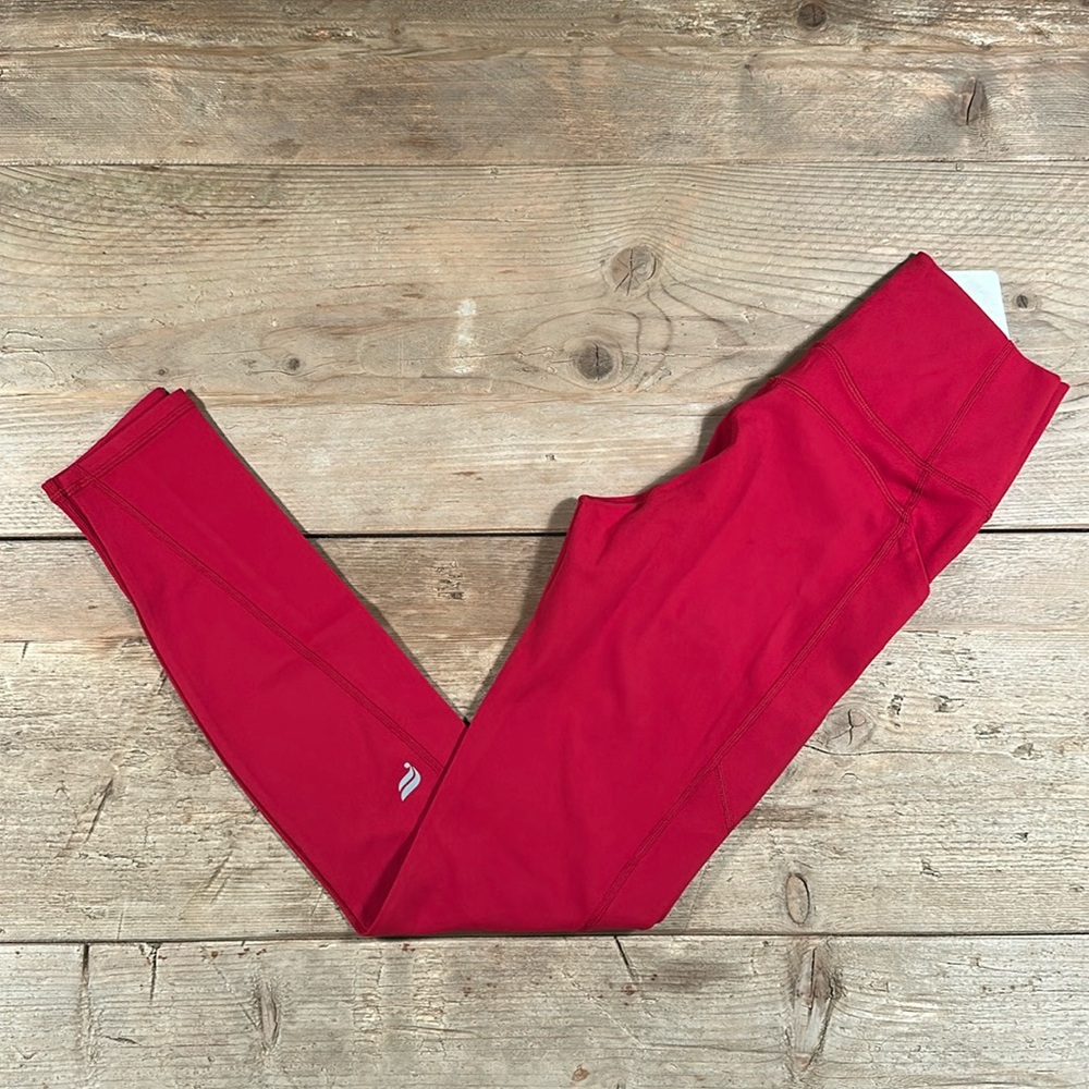 NWT- Fabletics PureLuxe HW Pocket Full length Leggings -HOLLY BERRY (27”) New !! - Picture 3 of 11